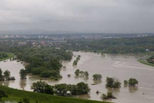 widok na Wisłę z zamku w Przegorzałach