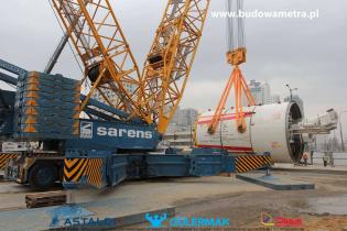 Umieszczenie TBM Anna w szybie - 04.04.2012 r. / fot. z archiwum AGP Metro Polska