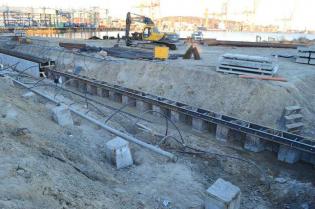 Budowa Nabrzeża Bułgarskiego i Nabrzeża Zamykającego w Porcie Gdynia. Fot. ArcelorMittal