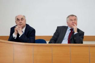 Od lewej: prof. dr hab. inż. Krzysztof Stypuła - Politechnika Krakowska, prof. dr hab. inż. Tadeusz Tatara - Politechnika Krakowska /  fot. Quality Studio dla www.inzynieria.com