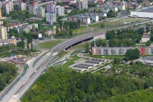 Budowa DTŚ - rejon węzła de Gaulle'a. Fot. Krzysztof Krzemiński / DTŚ S.A.