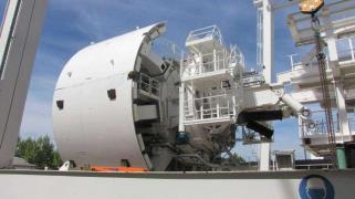 Głowica maszyny TBM. Fot. Gdańskie Inwestycje Komunalne sp. z o.o. (stan na 2 sierpnia 2012 r.)