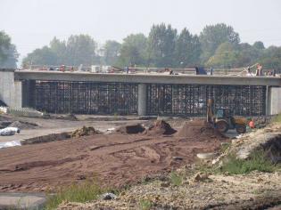 Budowa DTŚ w Zabrzu (2009 r.). Fot. Mirosław Staszyk / DTŚ S.A.