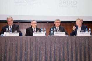 Tomasz Płotka - StoGda Ship Design & Engineering sp. z o.o., Jarosław Sokołowski - ABB sp. z o.o., Zdzisław Bahyrycz - Crist S.A., Dagmara Żygowska - PSEW / fot. Quality Studio dla www.inzynieria