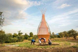 Projekt WarkaWater Tower. Źródło: The Warka Water V5