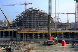 Budowa dworca Łódź Fabryczna. Fot. NLF Torpol-Astaldi s.c.