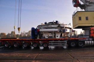 Rozładunek części TBM dla gdańskiego tunelu / Fot. z archiwum GIK sp. z o.o.