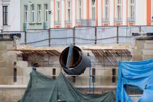 Budowa kładki - stan na 30.03.2010; fot.: inzynieria.com