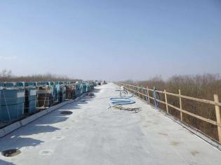 Widok zabetonowanej w całości płyty ustroju nośnego. Fot. Zarząd Dróg Wojewódzkich w Lublinie