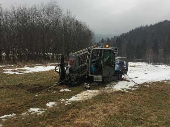 Zdjęcie S7 Lubień–Rabka Zdrój: Wszystkie otwory posłużyły do instalacji rur stalowych DZ 168 mm, które w przyszłości będą pełnić funkcję osłonową dla wodociągu. 
