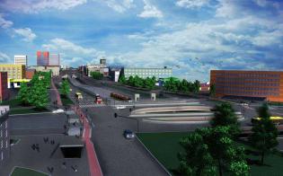 Trasa W-Z w Łodzi. Wizualizacja z archiwum ZDIT w Łodzi