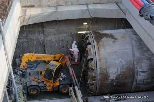 Przegląd techniczny obu tarcz TBM. Fot.  z archiwum AGP Metro Polska / stan na 06.09.2012 r.