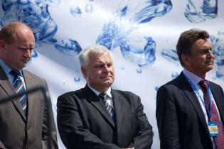 Marszałek Województwa Kujawsko-Pomorskiego Piotr Całbecki, Prezes IGWP, Prezes Tarnowskich Wodociągów Tadeusz Rzepecki, Główny Inspektor Ochrony Środowiska Andrzej Jagusiewicz. Fot. Quality Studio dla www.inzynieria.com