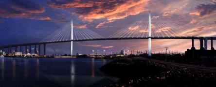 Wizualizacja nowego mostu Gerald Desmond. Fot. z archiwum Port of Long Beach