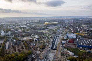 Plac budowy tunelu pod Martwą Wisłą w Gdańsku. Fot. GIK sp. z o.o.