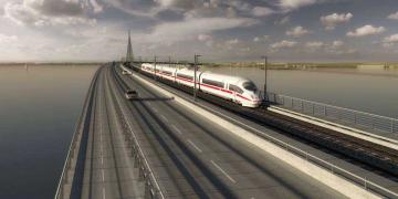 Projekt mostu drogowo-kolejowego w Danii. Źródło: DISSING+WEITLING