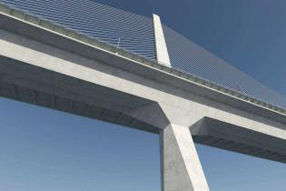 Projekt mostu drogowo-kolejowego w Danii. Źródło: DISSING+WEITLING