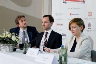 Od lewej: Michał Skorupski - Polski Związek Pracodawców Budownictwa, Bartłomiej Król, Kancelaria
Prawna Błaszak Zawiślak Król, mec. Agnieszka Suchecka, Kancelaria Radców Prawnych Brudkiewicz, Suchecka i Partnerzy / fot. 