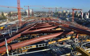 Budowa dworca Łódź Fabryczna. Fot. NLF Torpol-Astaldi s.c.