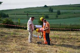 Telprojmont - pomiar głębokości przed punktem wyjścia / fot. inzynieria.com