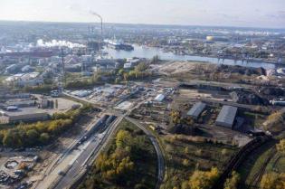 Plac budowy tunelu pod Martwą Wisłą w Gdańsku. Fot. GIK sp. z o.o.