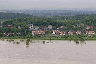 widok na Wisłę z zamku w Przegorzałach