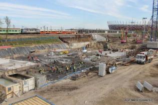 Stacja stadion. Fot. z archiwum AGP Metro Polska / stan na 27.04.2012 r.