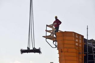 Montaż zbrojenia filara podpory nr 18 - lewa strona Wisły, stan na wrzesień 2011 / fot. Link PR