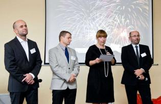 Od lewej: Dyrektor ds. Personalnych i Sprzętu – Wiceprezes Norbert Madetko; Dyrektor - Członek Zarządu Wojciech Radło; Kier. Planowania i Przygotowania Robót – Wiceprezes Iwona Rauk-Stępień; Prezes Zarządu - Dyrektor Techniczny Robert Sołtysik / fot. 