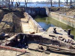 Remont Śluzy Brdyujście. Fot. z archiwum RZGW w Gdańsku
