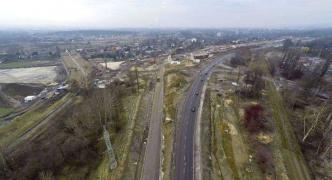 Budowa S7 od węzła Rybitwy (Christo Botewa) do węzła  Igołomska z przeprawą mostową przez Wisłę W Krakowie. Fot. GDDKiA