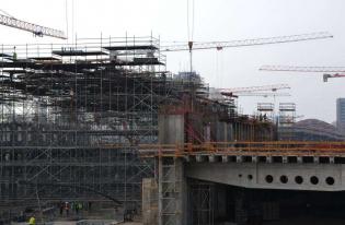 Budowa dworca Łódź Fabryczna. Fot. NLF Torpol-Astaldi s.c.