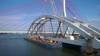 Most kolejowy nad Martwą Wisłą. Fot. PKP PLK S.A.