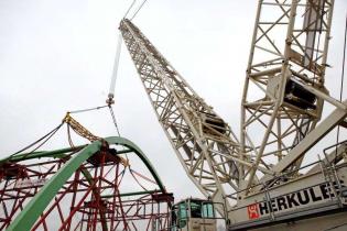 Montażu mostu stalowego w Darłowie nad Wieprzą. Fot. z archiwum Promostal