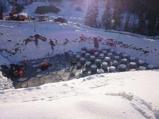 pale żelbetowe pod podpory wiaduktu. Źródło: GDDKiA