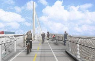 Wizualizacja nowego mostu Gerald Desmond. Fot. z archiwum Port of Long Beach