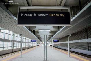 Połączenie kolejowe na lotnisko w podkrakowskich Balicach. Fot. PKP PLK S.A.