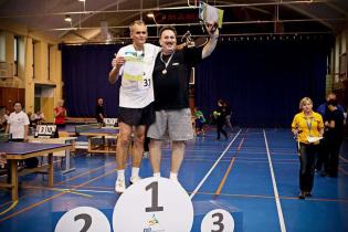 Spartakiada 2012 - tenis stołowy mężczyzn - zwycięzcy / fot. z archiwum Katowickich Wodociągów S.A.