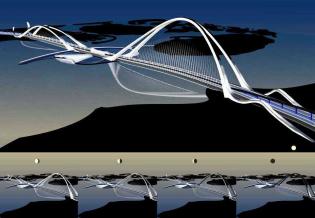 Fot. z archiwum FXFOWLE.

Projekt oświetlenia przeprawy jest związana z muzułmańskim cyklem księżycowym.