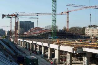 Budowa dworca Łódź Fabryczna. Fot. NLF Torpol-Astaldi s.c.