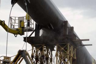 Budowa kładki - stan na 30.03.2010; fot.: inzynieria.com