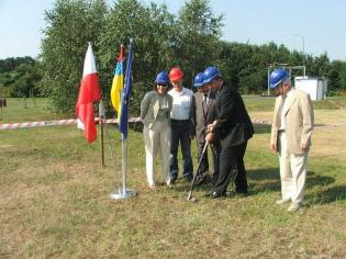 Uroczyste wbicie łopaty / Fot. Oczyszczalnia Śródmieście, fs.zabrze.pl