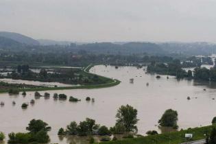 widok na Wisłę z zamku w Przegorzałach