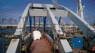 Most kolejowy nad Martwą Wisłą. Fot. PKP PLK S.A.