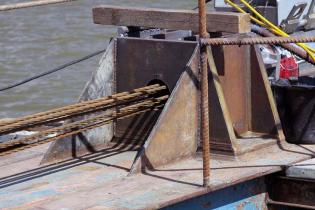 Budowa kładki - stan na 18.06.2010; fot.: INTOP Tarnobrzeg