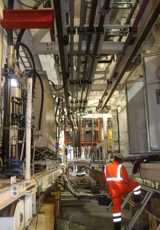 Wnętrze zaplecza technicznego TBM-u - 18.04.2012 r./ fot. z archiwum AGP Metro Polska