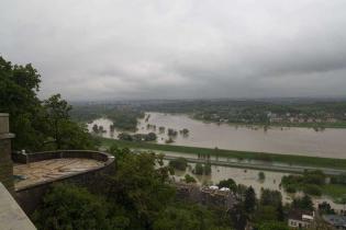 widok na Wisłę z zamku w Przegorzałach