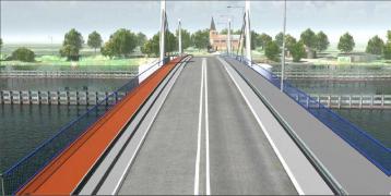 Wizualizacja mostu zwodzonego na Wyspę Sobieszewską z archiwum Dyrekcji Rozbudowy Miasta Gdańska