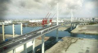 Wizualizacja nowego mostu Gerald Desmond. Fot. z archiwum Port of Long Beach