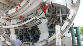 Wnętrze maszyny TBM. Fot. Gdańskie Inwestycje Komunalne sp. z o.o. (stan na 2 sierpnia 2012 r.)